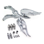 Chrome Flame Burning Fury Running Mirror for Honda Kawasaki Suzuki (All Years)