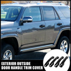 Set of 4 ABS Front Rear Exterior Door Handle Trim Covers for Toyota 4Runner (2010–2019)