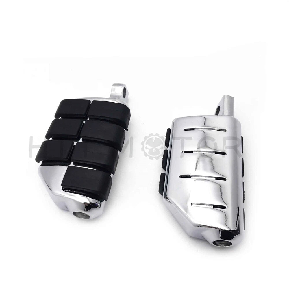 Chrome Dually Foot Rest Pegs for Harley Touring Electra Glide Softail Dyna