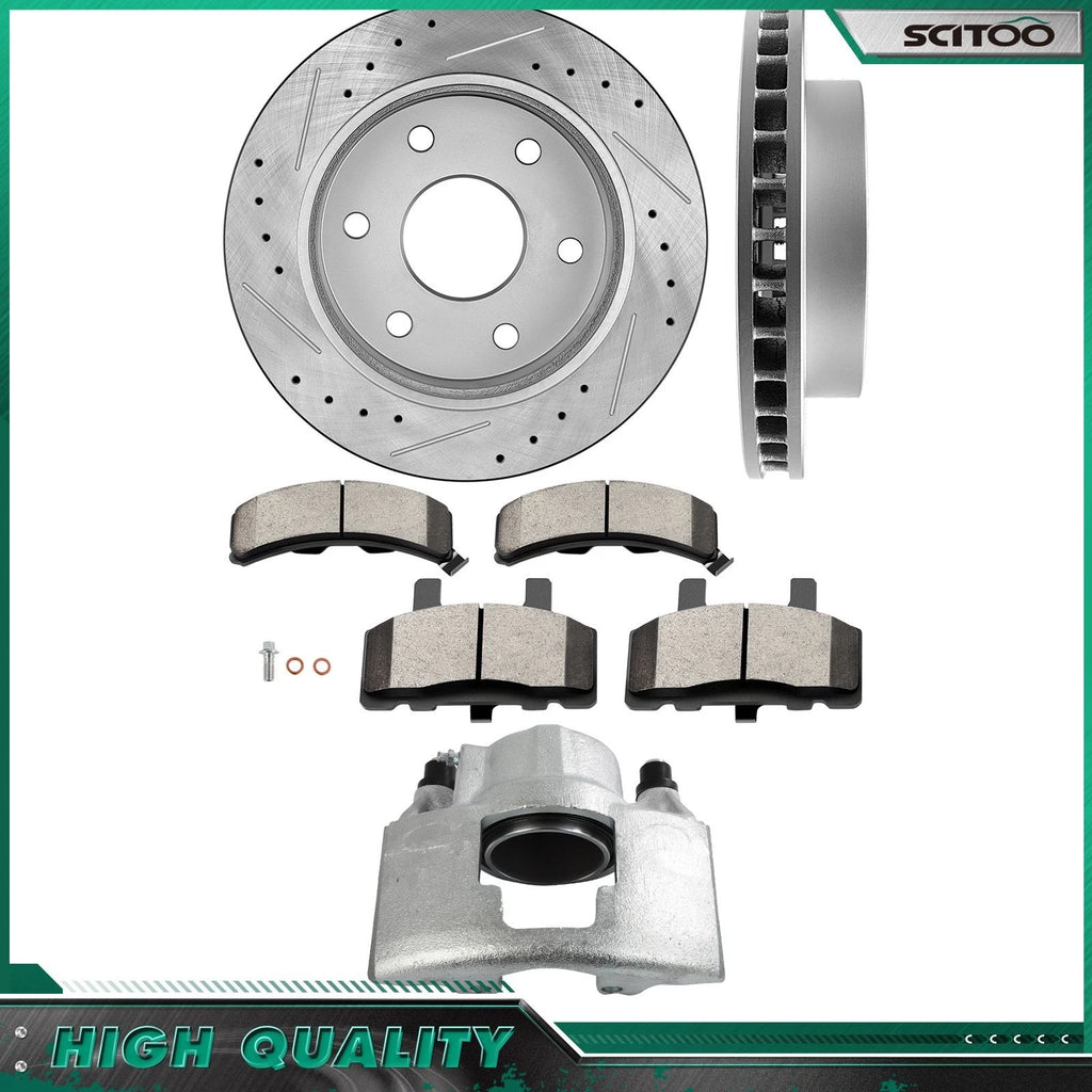 Front Rotor Ceramic Pads Left Brake Calipers for Chevy Tahoe (2000)