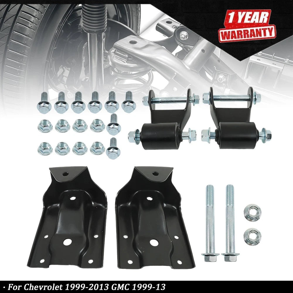 Rear Leaf Spring Hanger Shackle Kit for Chevrolet GMC (1999–2013)