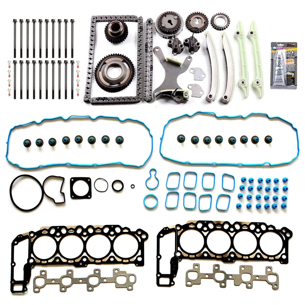 Set of Head Gasket Bolts & Timing Chain Kit for Dodge Ram 1500, Durango, Dakota, Jeep