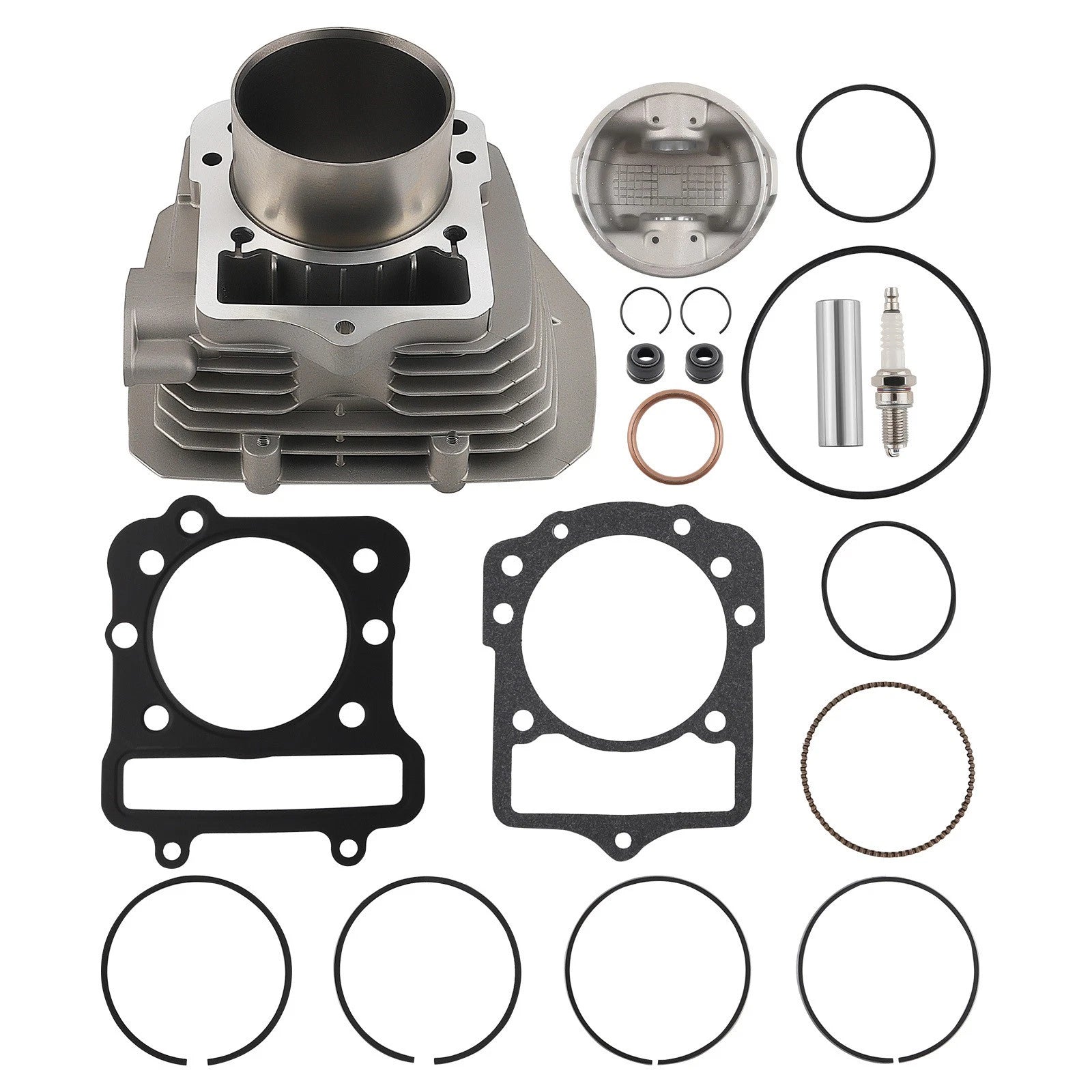Top End Kit with Cylinder Jug Piston Gaskets for Kawasaki Bayou 300 (1989–2004)