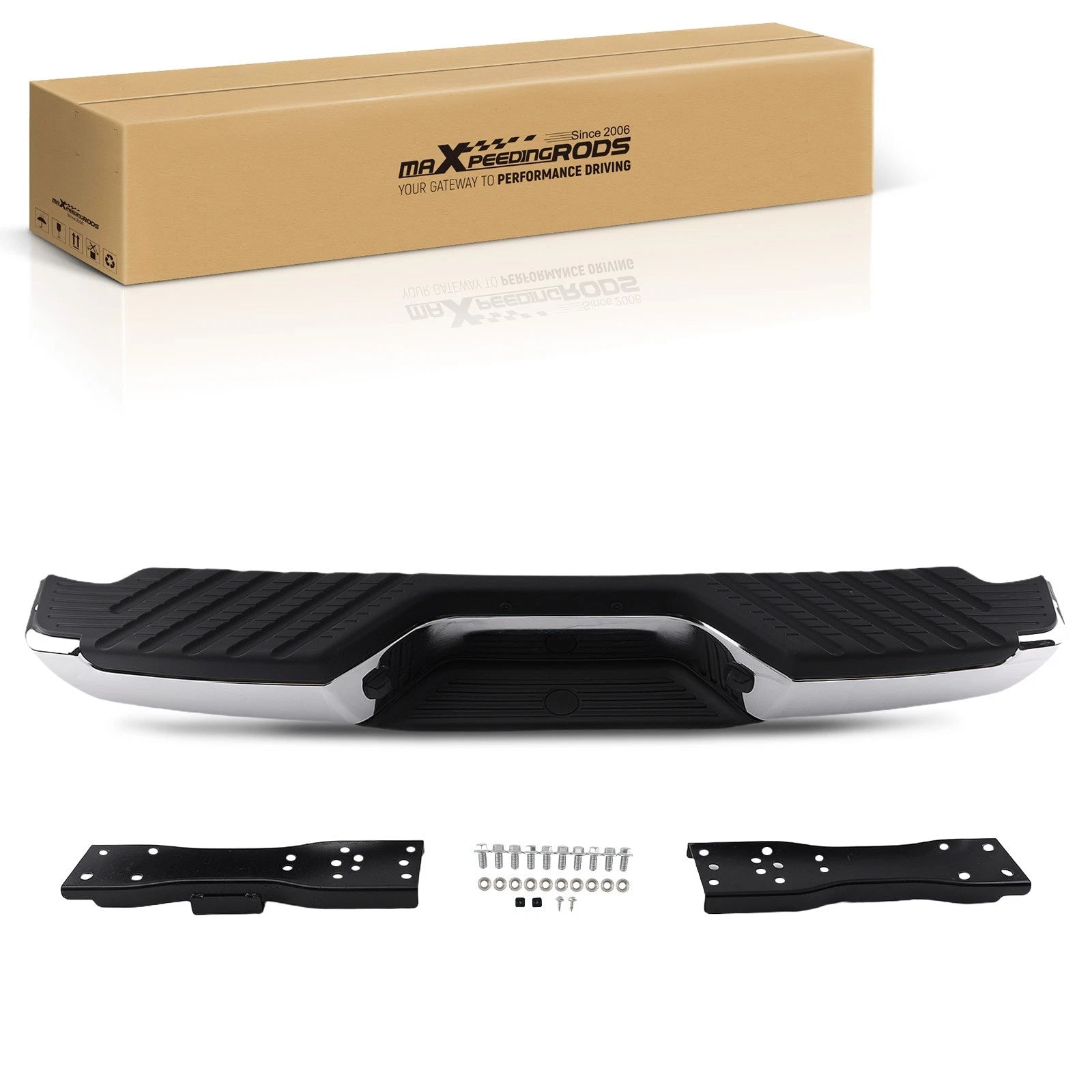 Rear Bumper Assembly Chrome Steel for Nissan Frontier (1998–2004) 850107B426