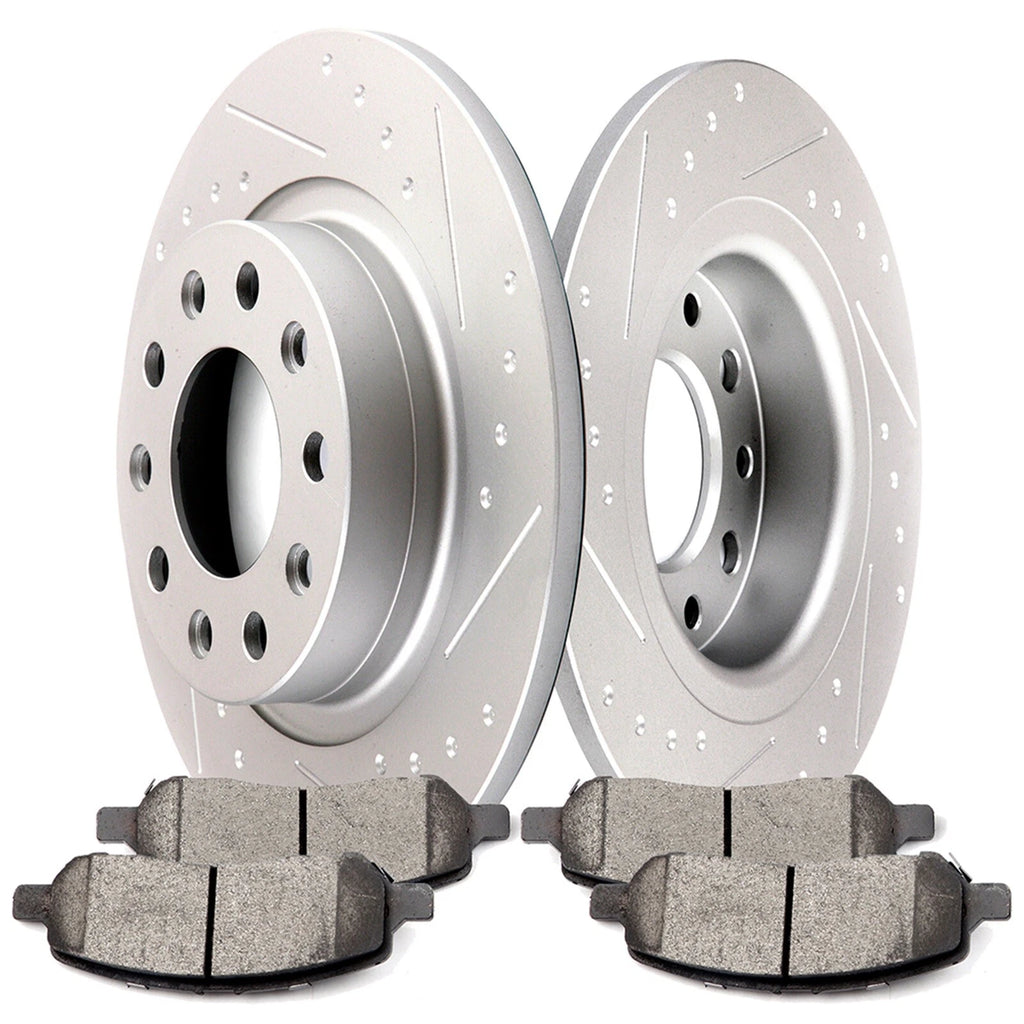 Rear Brake Rotors and Ceramic Pads Kit for Dodge Dart (2013–2016)