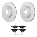 Set of 4 Bosch QuietCast Rotors & TRW Disc Brake Pads for Ford Focus (FWD)