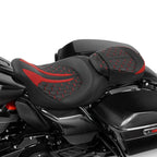 Driver & Passenger Seat for Harley Electra Glide (2009–2023) Black Red