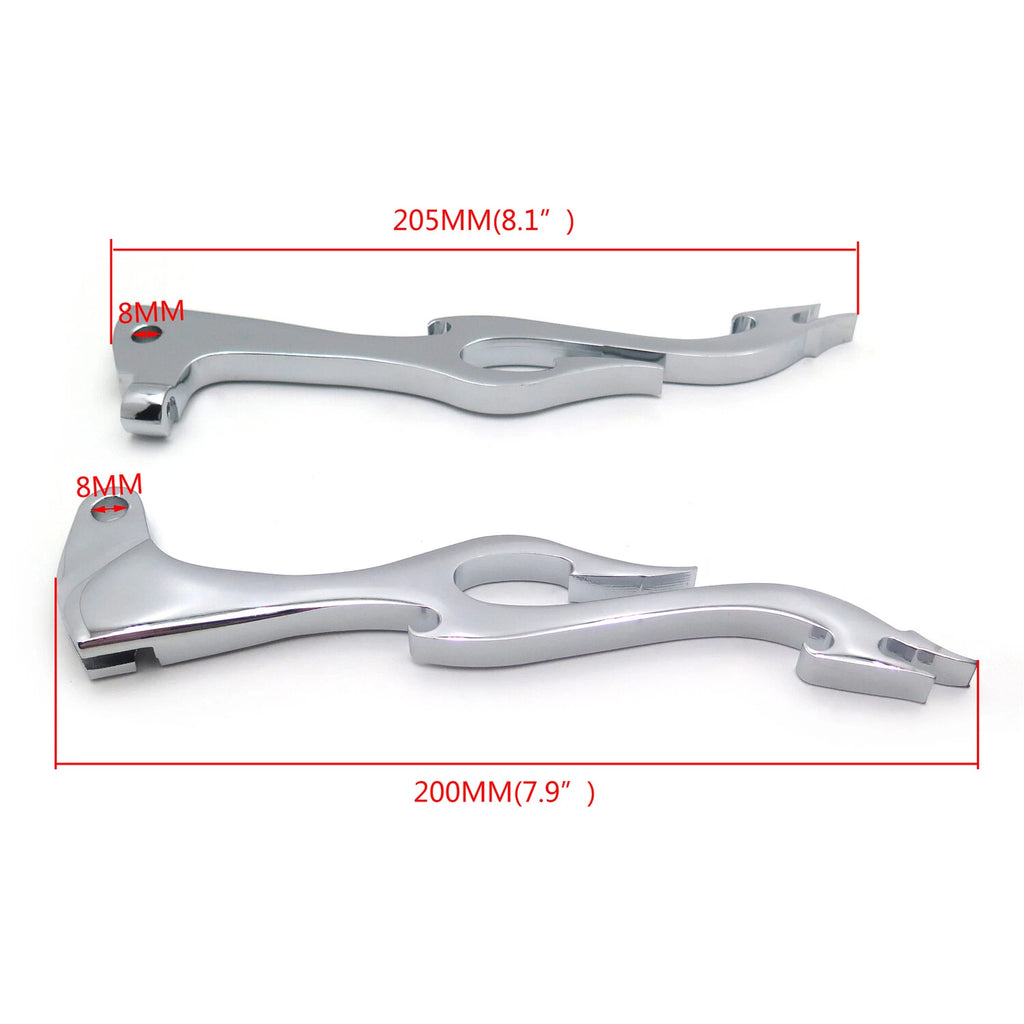 Chrome Brake Clutch Levers for Yamaha Virago 250 V Star (1995–2007)