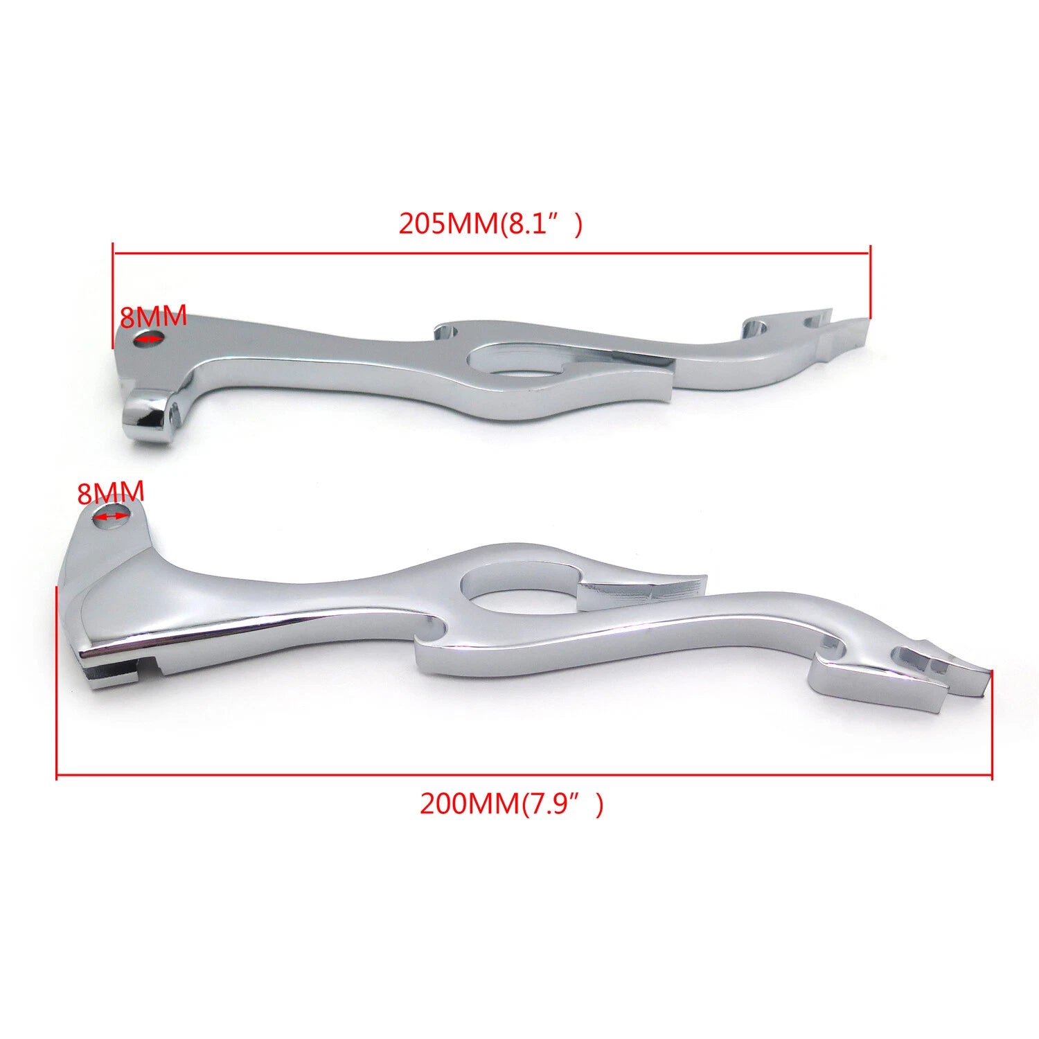 Chrome Brake Clutch Levers for Yamaha Virago 250 V Star (1995–2007)
