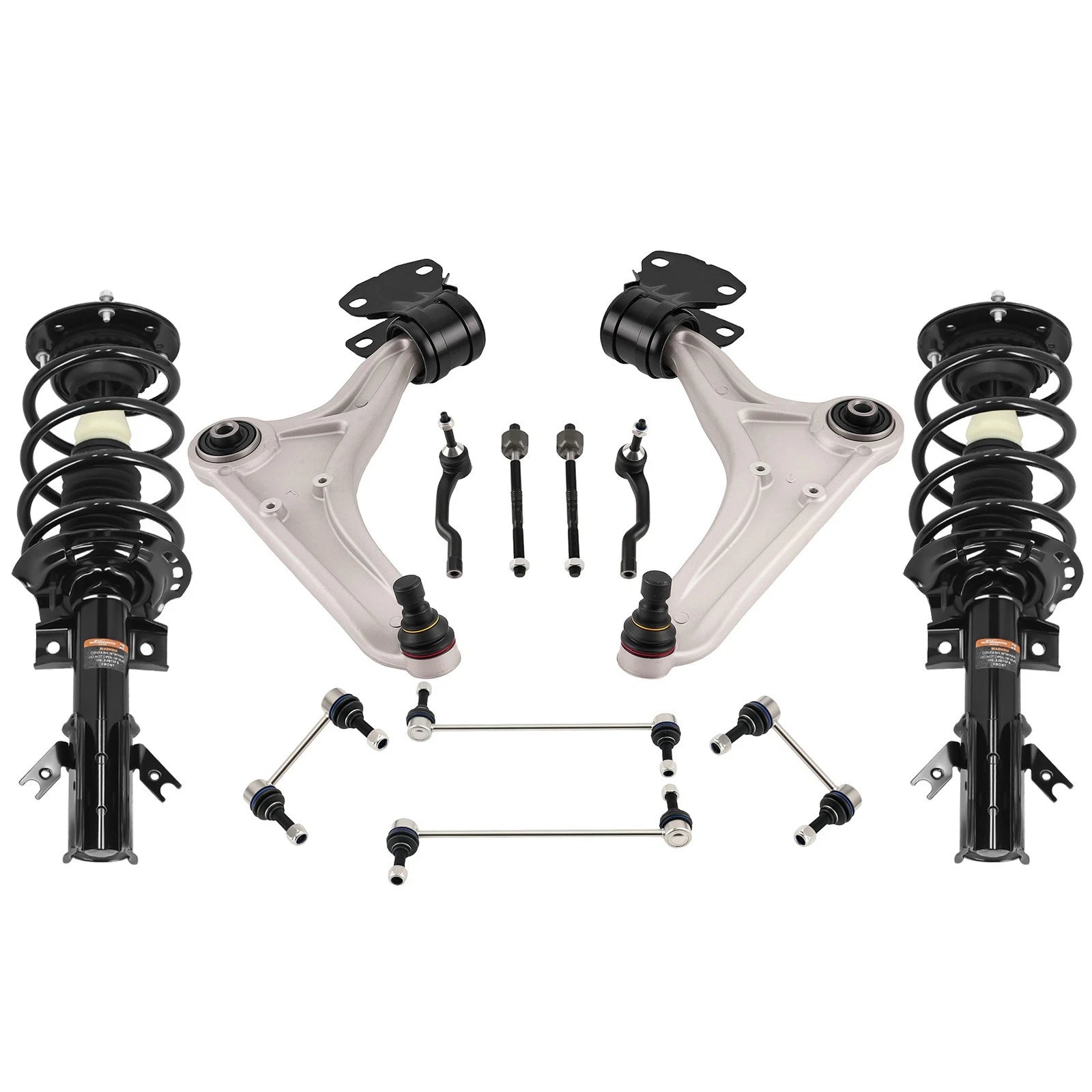 12x Front Complete Struts Control Arms Kit for Ford Fusion (2013–2020) 172638