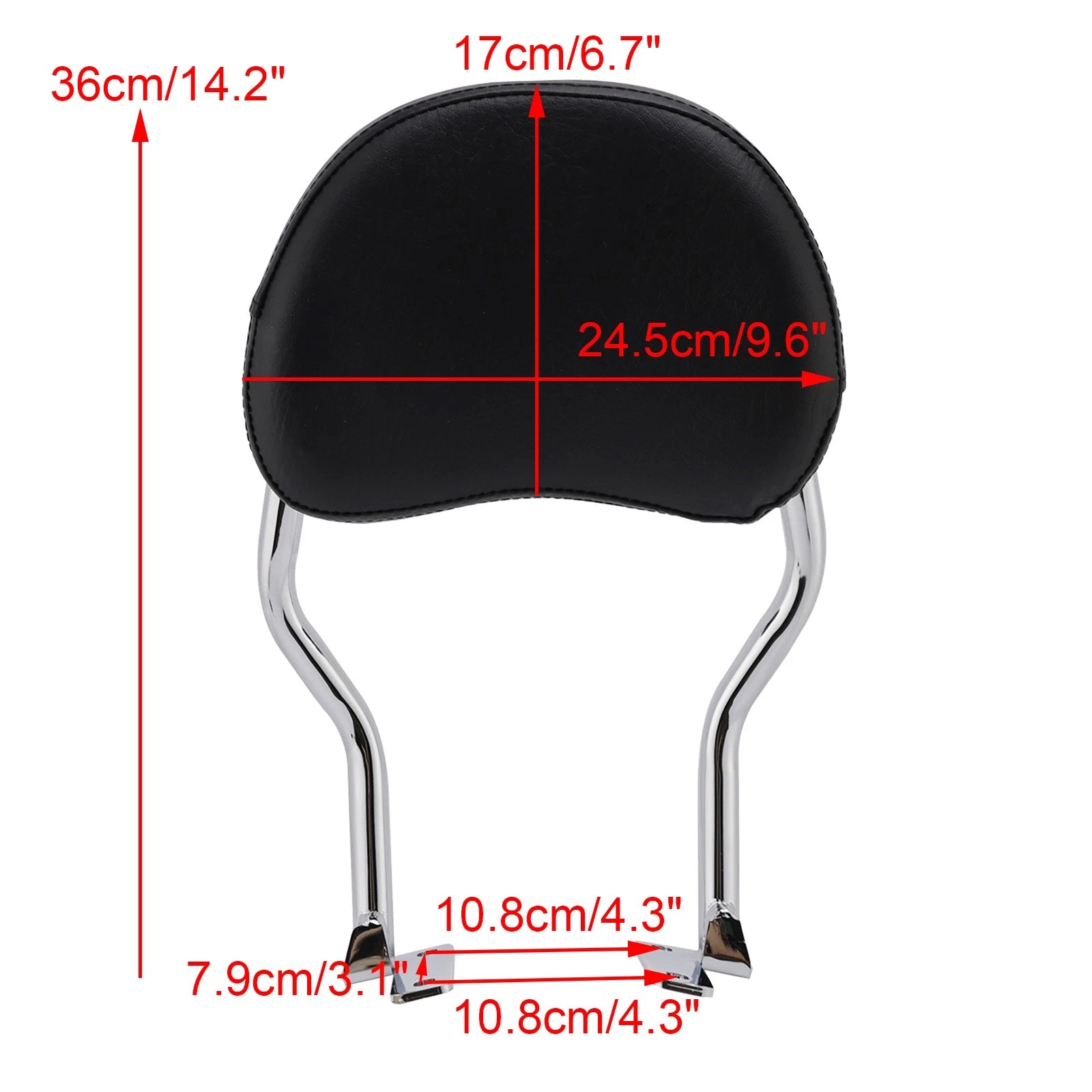 Sissy Bar Backrest for Royal Alloy GP250 Sidecar (2023) - Chrome