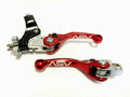 2X Shorty Brake Clutch Perch Levers Red for Suzuki DRZ 125L 250 (2005–2023)
