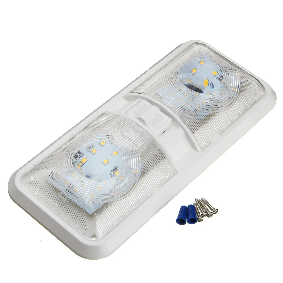 Interior Double Dome Ceiling Light for RV Boat Camper Trailer 12V 48LED