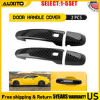 Set of 2 Smart Key Hole Carbon Fiber Door Handle Covers for Chevrolet Camaro (2016–2023)
