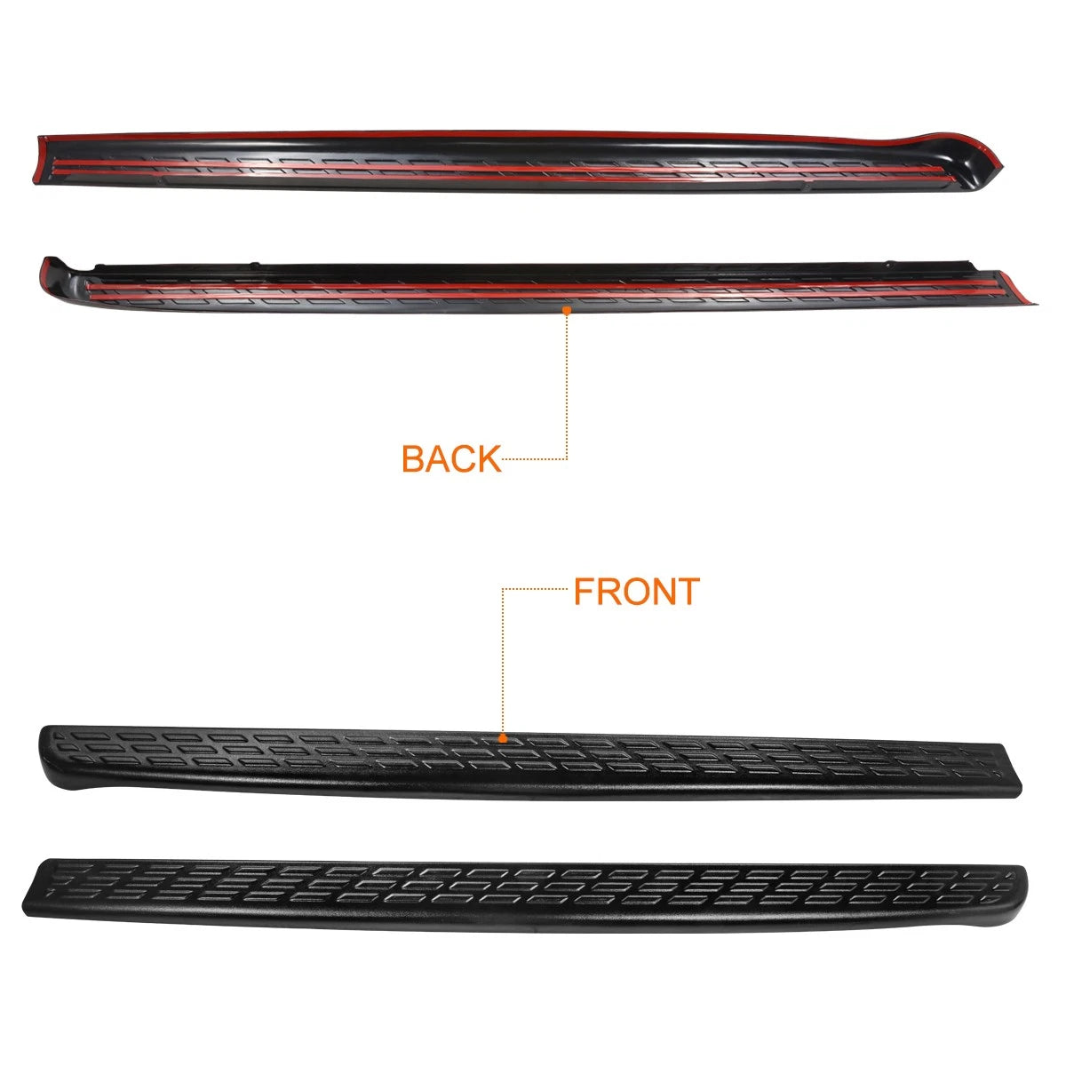 Set of 2 Side Step Pads for RAM 1500 Crew Cab (2019–2024) Black