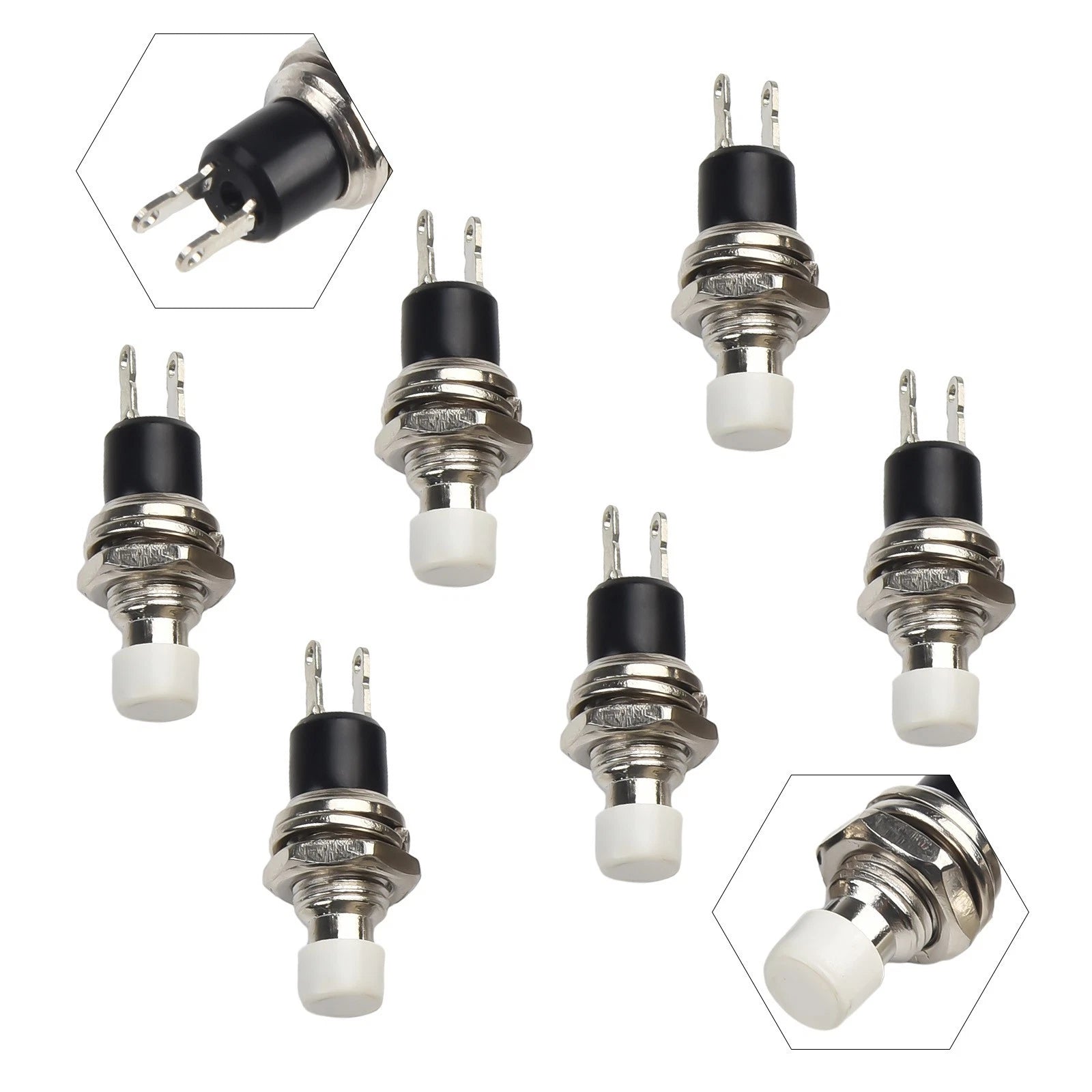 PBS110 Momentary Button Switch Set of 6 for Universal Applications