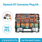 750PCS Deutsch DT Connector Kit 2-12 Pin for Various Applications