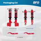 BFO Coilovers Suspension Lowering Kit for Toyota Corolla (2009–2017) E140/E150/E170