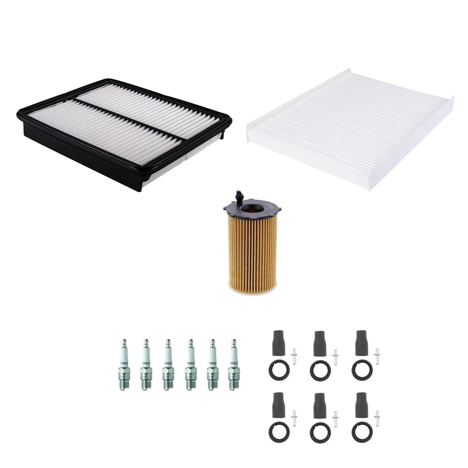 Tune Up Kit with 6 NGK Spark Plugs and Boots for Santa Fe Sorento (2001–2012)