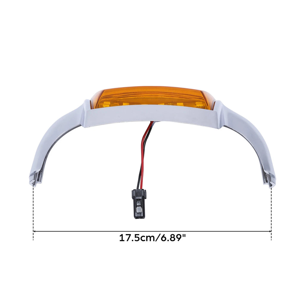 Chrome Orange Front Fender Tip Light for Harley Touring Electra Street Glide (2014–2023)