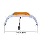 Chrome Orange Front Fender Tip Light for Harley Touring Electra Street Glide (2014–2023)