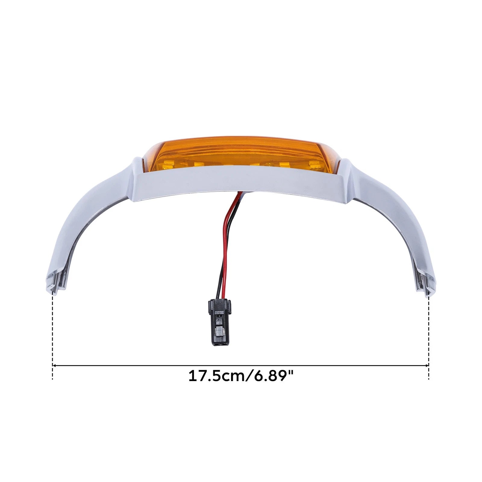 Chrome Orange Front Fender Tip Light for Harley Touring Electra Street Glide (2014–2023)