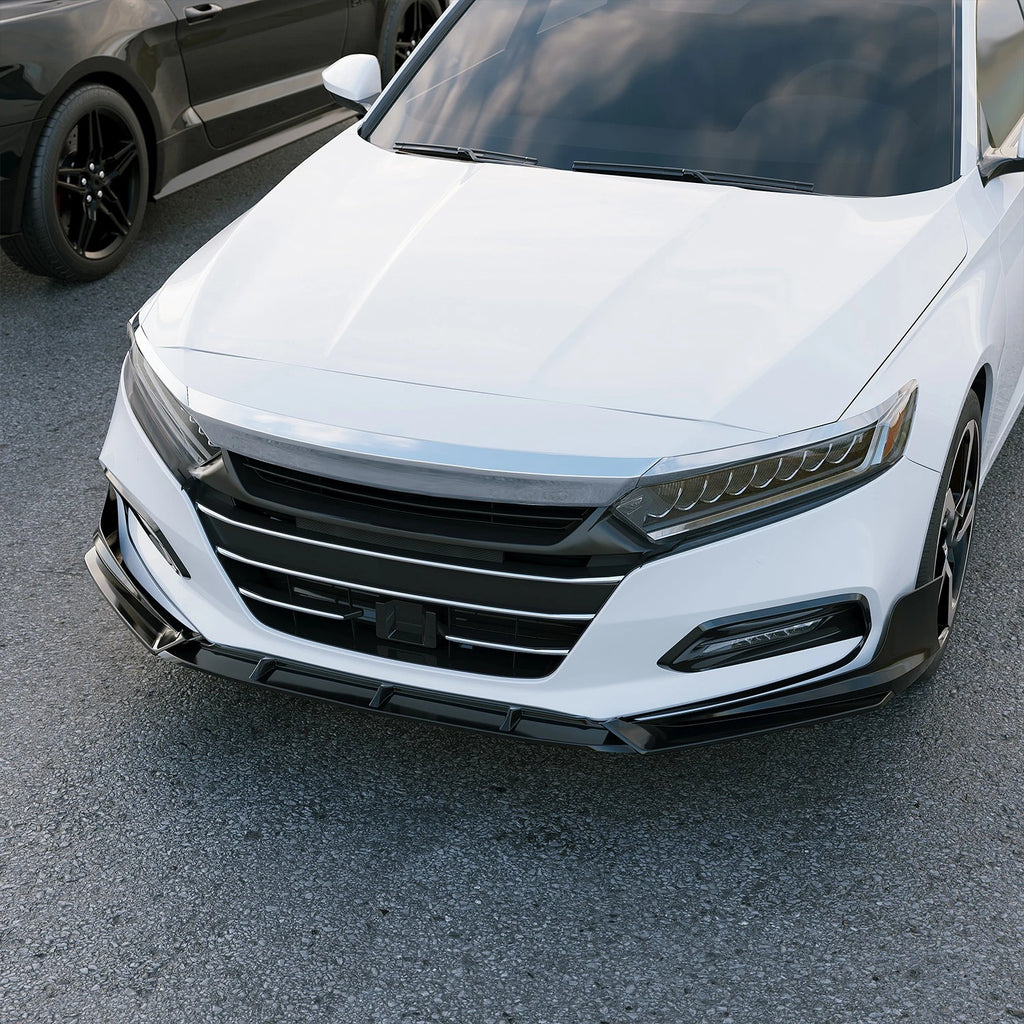 Front Bumper Lip Splitter for Honda Accord (2018-2020) Gloss Black