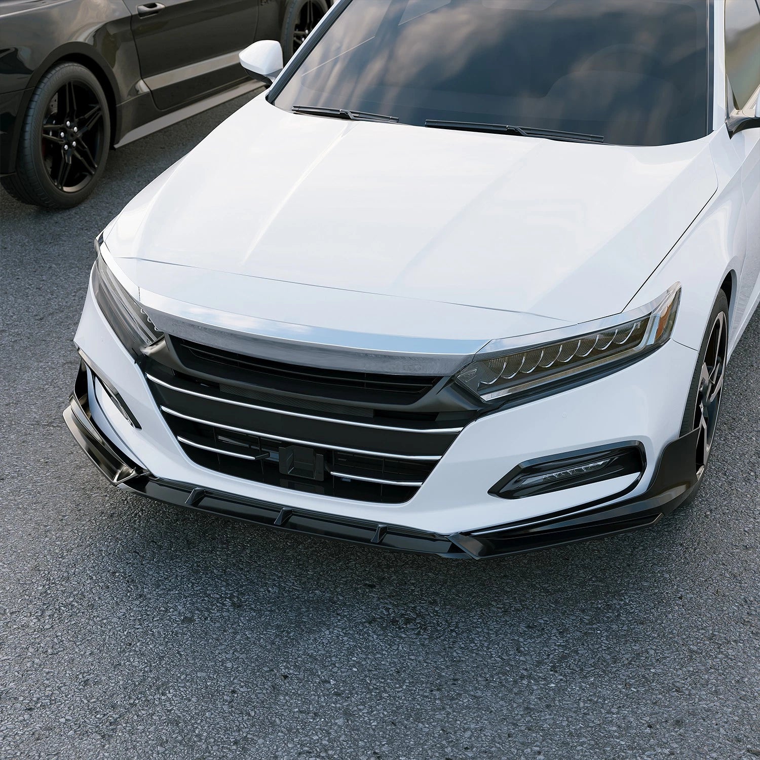 Front Bumper Lip Splitter for Honda Accord (2018-2020) Gloss Black