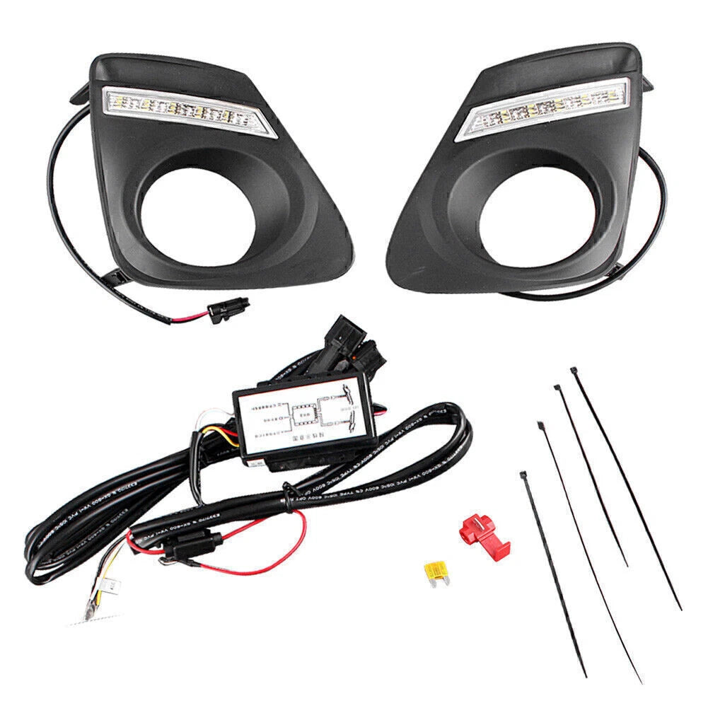 2X LED Daytime Running Fog Lights Kit for Toyota Corolla (2010–2013)