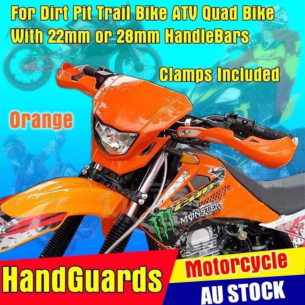 28MM 11/8" Orange Hand Guards for Suzuki Kawasaki Yamaha