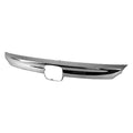 Replacement Smoked Chrome Plastic Front Upper Grille Molding w/Emblem Hole