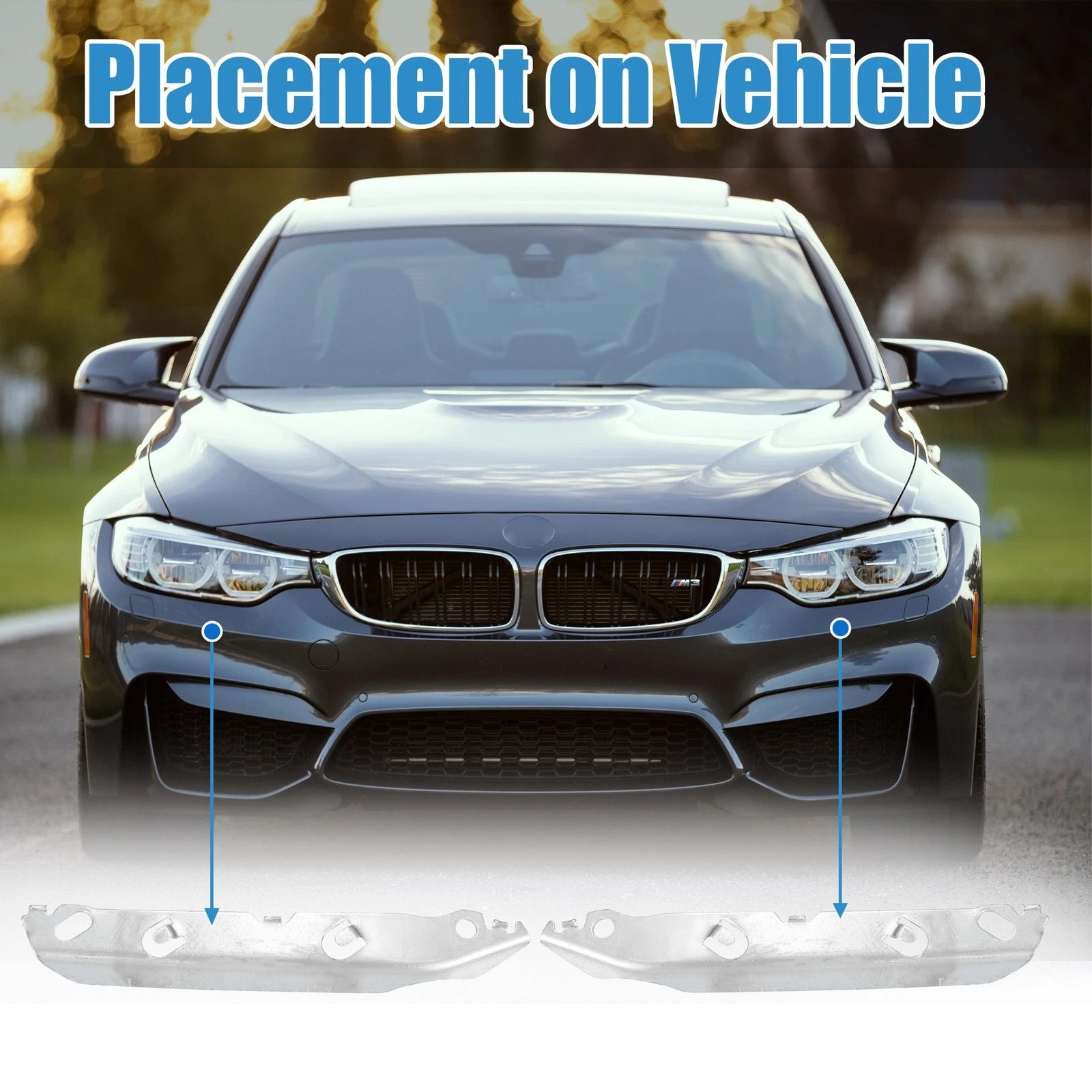 Pair Front Bumper Support Bracket No. 51117134097 for BMW 328i (2012–2015)