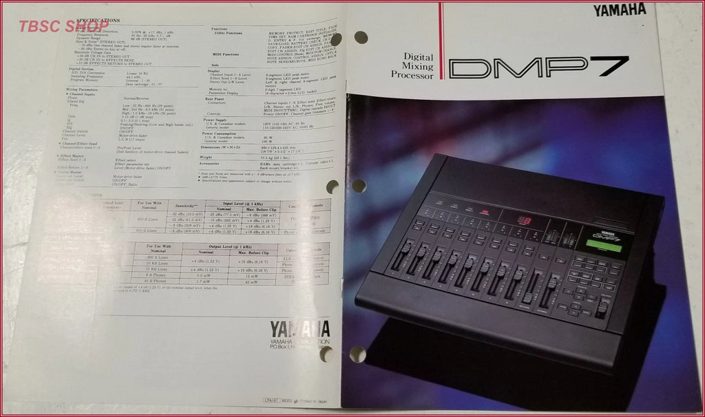 Yamaha DMP7 Digital Mixing Processor Brochure