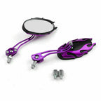 Universal Motorcycle Rearview Mirrors 8mm 10mm Purple T9