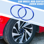 Wheel Hub Center Cover Rings for Honda Civic 2016-2021 Blue (Set of 4)