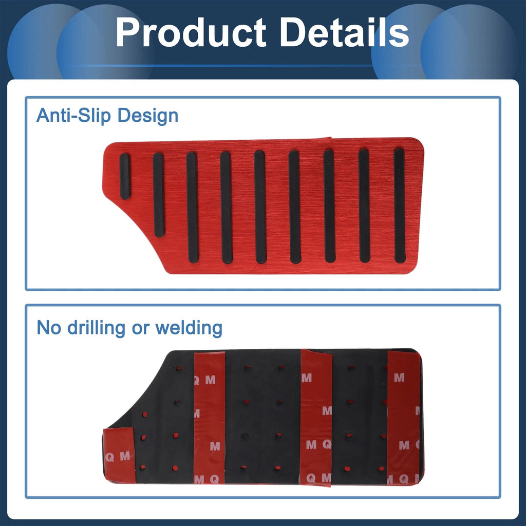 Footrest Pedal Pad Cover for Honda Civic (2016–2021) - Red