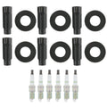 NGK 6 G-Power Platinum Spark Plugs & Denso Coil Boots Kit for Ford Escape (2001–2007)