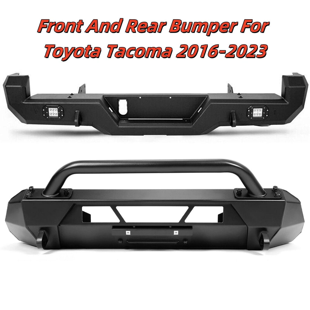 Front & Rear Step Bumper with Lights for Toyota Tacoma (2016–2023)