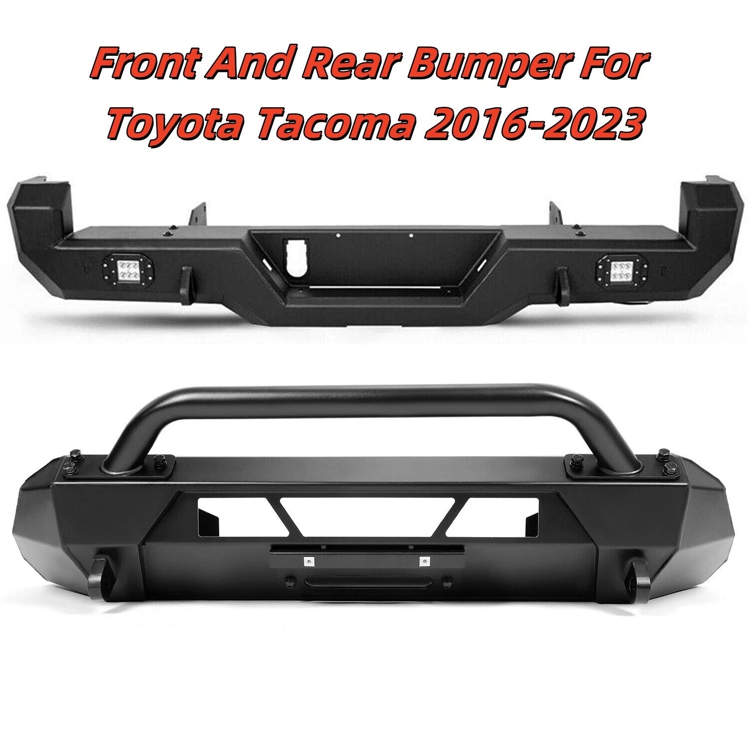 Front & Rear Step Bumper with Lights for Toyota Tacoma (2016–2023)
