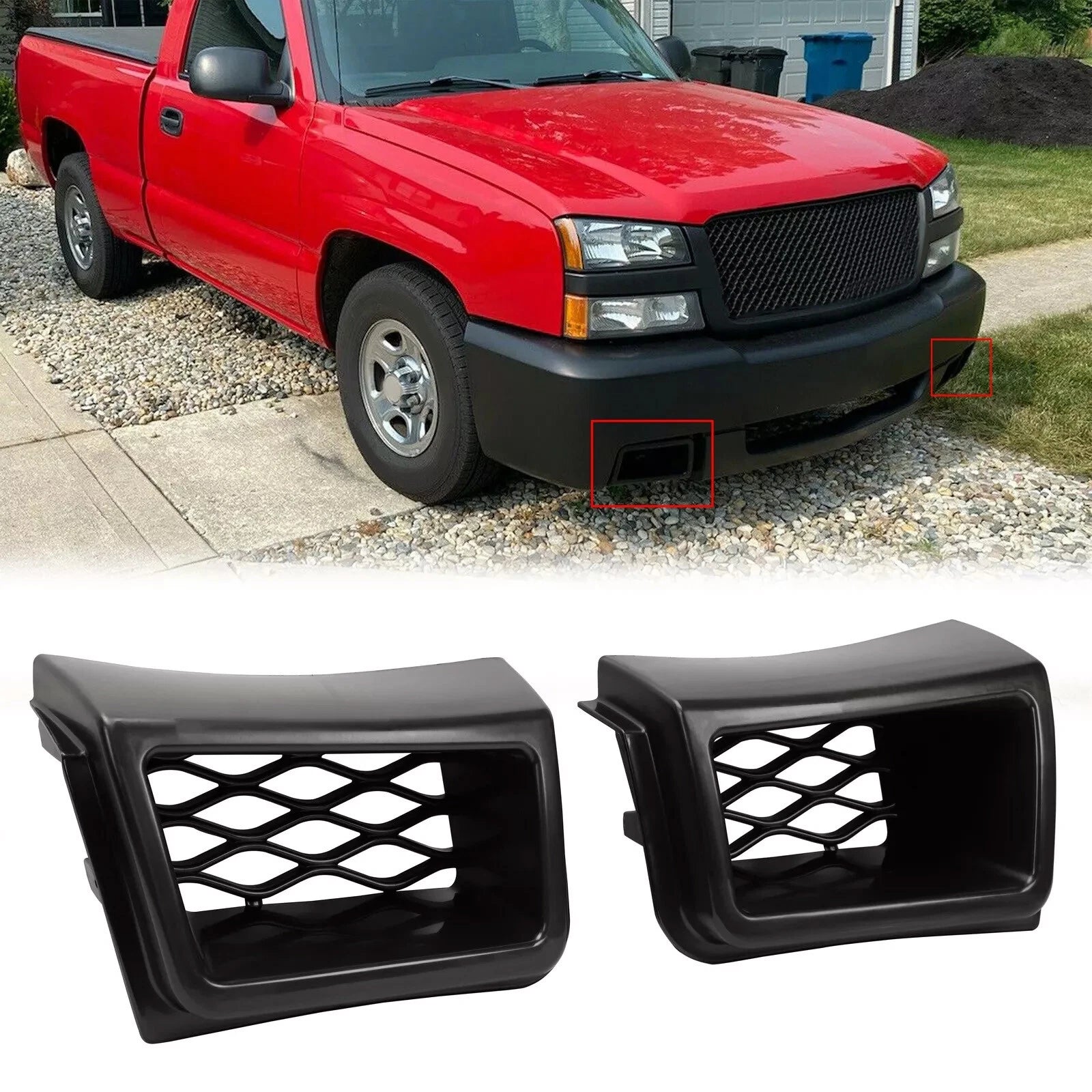 Bumper Caliper Air Duct Grille Cover for Chevrolet Silverado (2003–2007)