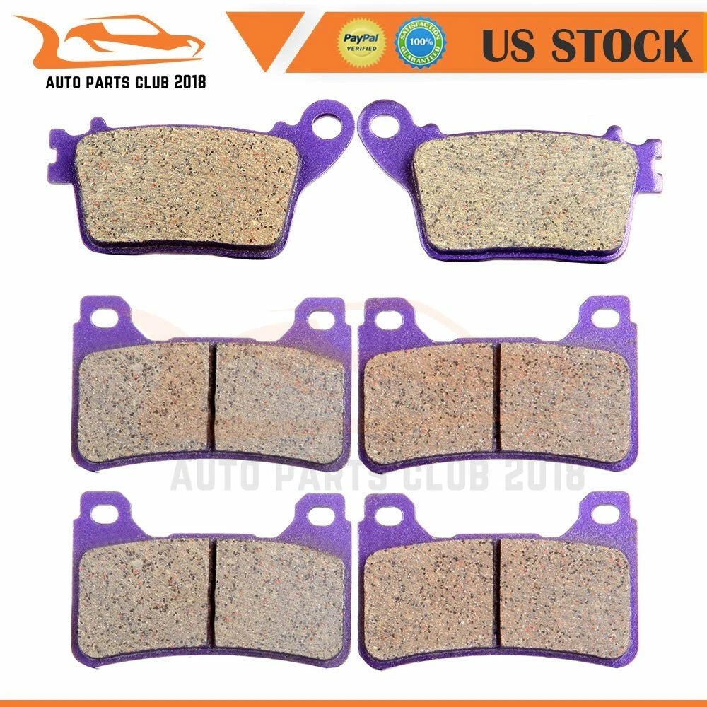 Set of 2 Carbon Fiber Brake Pads for Honda CBR600RR CBR1000RR (2006–2011)