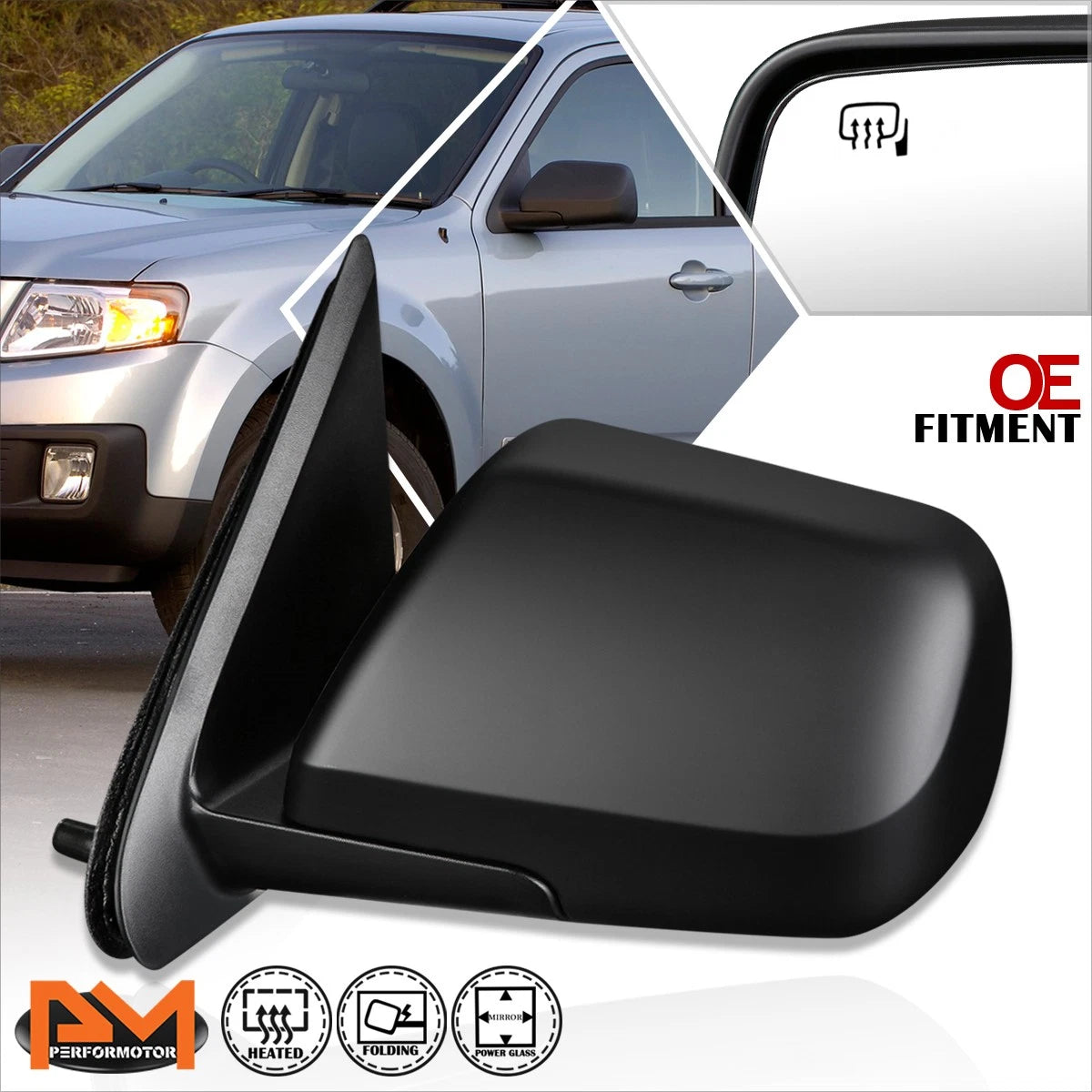 Powered Heated Side Rear View Door Mirror for Mazda Tribute (2009–2011)