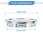 Set of 4 Wheel Hub Center Caps for Volkswagen Golf (2015–2021) 65mm Chrome