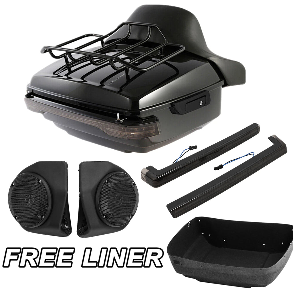 Trunk Pad Rack Tail Light Speakers for Harley Street Glide (2014–2025)