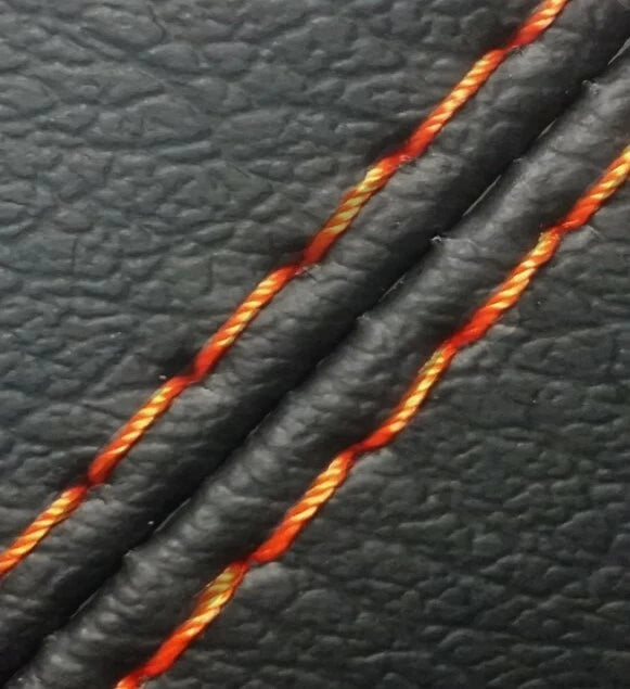 Sunvisors for Ford F150 Raptor (2009–2014) Synthetic Leather Orange Stitch