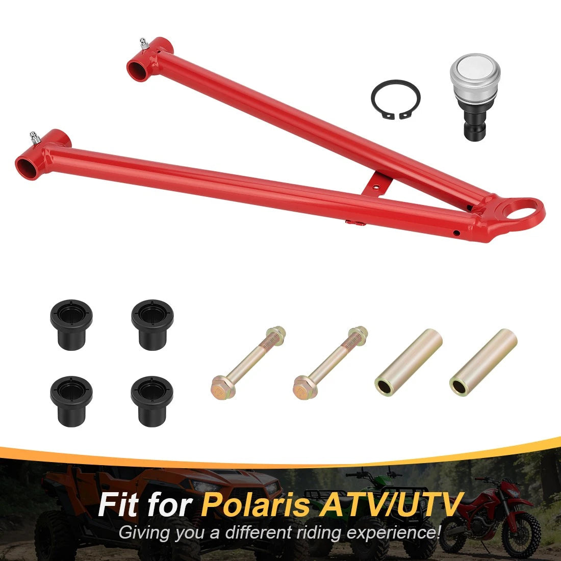 Front Right Lower A-Arm Bushing Kit for Polaris Scrambler 850, Sportsman 550, 1000