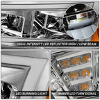 Full LED DRL/Turn Signal Headlights for Dodge Charger (2011–2014) Chrome