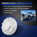 2X Chrome Front Wheel Center Hub Cap Cover for Ram 4500 5500 (2019–2021) 6PG03SZ0AB