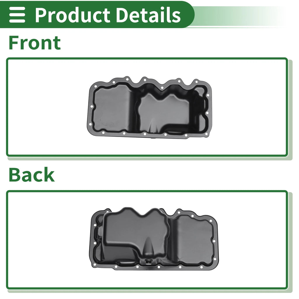 1 Pc Engine Oil Pan YS4Z6675AA for Ford Focus (2000–2004) Iron Black