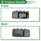1 Pc Engine Oil Pan YS4Z6675AA for Ford Focus (2000–2004) Iron Black